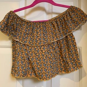 Off the shoulder crop top